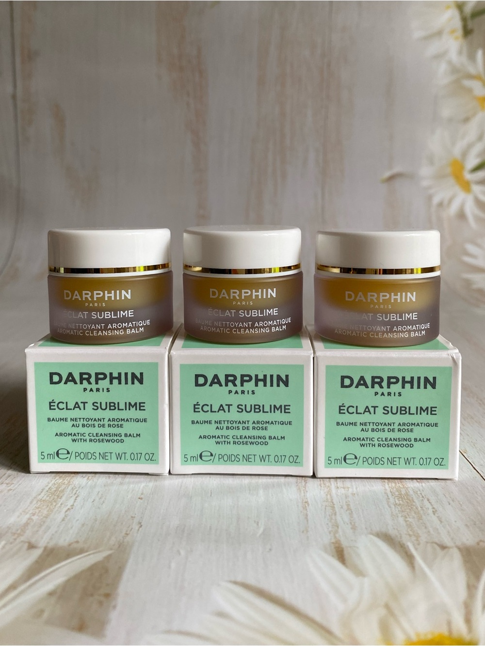 3x Darphin Eclat Sublime Aromatic Cleansing Balm w/ Rosewood 0.17oz/5ml Each NIB